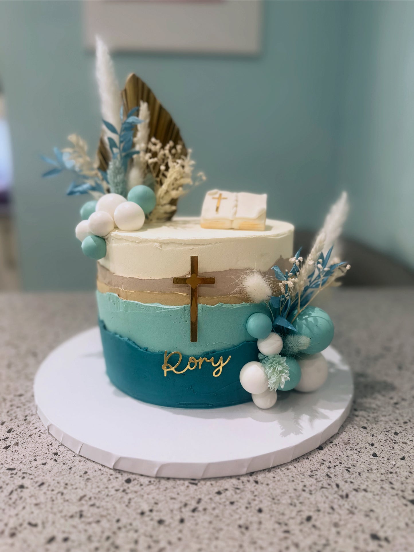 layered Christening cake